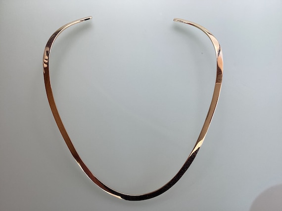 Choker Necklace Rare ! Estate 14k Collar Cuff Vin… - image 3