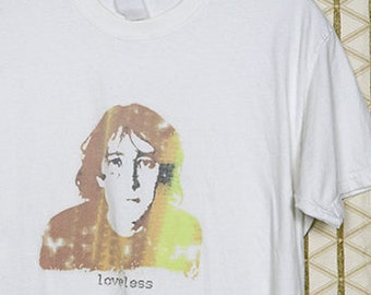 My Bloody Valentine shirt, vintage rare T-shirt, soft white tee shirt, shoegaze Cocteau Twins Slowdive Jesus Mary Chain Curve Ride Loveless
