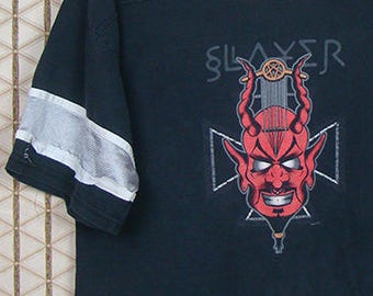 Slayer 1998 Diabolus in Musica shirt, hockey jersey, black tee shirt, thrash metal, Metallica Megadeth Anthrax Exodus Testament
