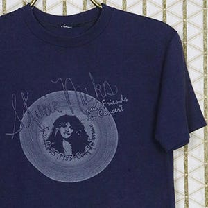 Stevie Nicks 1983 concert tour shirt vintage rare, Fleetwood Mac, blue tee shirt soft