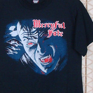 Mercyful Fate vintage rare t-shirt, King Diamond Return of the Vampire Screen Stars, SLayer Kreator Destruction Sepultura Danzig Candlemass