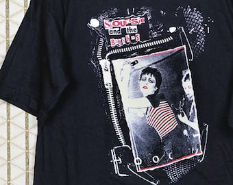 Siouxsie and the Banshees T shirt, Siouxsie Sioux, vintage black tee, goth punk gothic, The Creatures