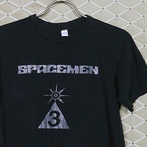 Spacemen 3 t-shirt, vintage rare faded black tee shirt, Spiritualized, Sonic Youth, Stereolab, Slowdive, Galaxie 500, Silver Apples, MGMT
