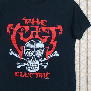The Cult shirt, 1987 t-shirt Electric vintage rare black tee, Cure Siouxsie Banshees Mission Sisters of Mercy Death 1980s 80s soft thin