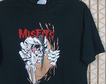 Misfits T-shirt, Vintage Black Tee, Soft and Thin, Evil Eye