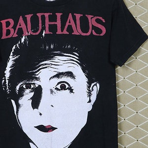 Bauhaus t-shirt, vintage rare Bela Lugosi&#39;s Dead black tee shirt, Peter Murphy, Love & Rockets, Tones on Tail, goth gothic horror vampire
