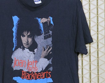 Camiseta de Joan Jett, camiseta vintage rara, años 80, 1986, Blackhearts, The Runaways, Slits, Pat Benatar, Lita Ford, Blondie, Ramones