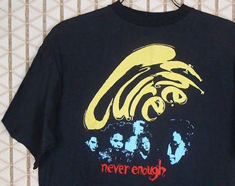 The Cure vintage rare T-shirt, Never Enough, black tee shirt, Robert Smith, The Glove, Siouxsie and the Banshees