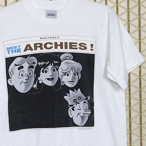 The Archies t-shirt, Riverdale Meet The Beatles Stanley Desantis vintage rare cartoon comic shirt white punk pop art Hermans Hermits Monkees