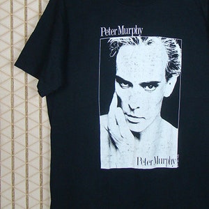 Peter Murphy t-shirt, vintage rare Bauhaus faded black tee shirt, Tones On Tail, Love and Rockets, Deep, goth gothic, 1980s 1980 80s 1989