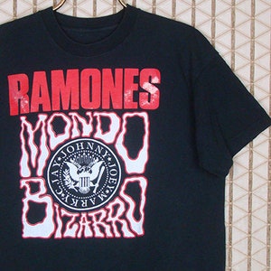 The Ramones shirt, Mondo Bizarro t-shirt, vintage rare hardcore punk tee, Misfits Cramps Dead Kennedys Clash Replacements Damned Buzzcocks