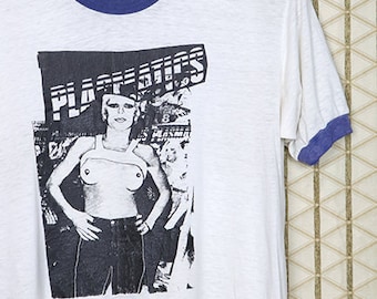 Plasmatics Wendy O Williams vintage zeldzaam T-shirt Joan Jett Runaways Slits wit ringer T-shirt punkrock Stiff Records Lydia Lunch 70s 80s
