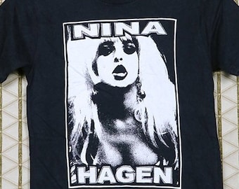 Nina Hagen shirt vintage rare T-shirt black tee punk gothic New Wave Siouxsie Lene Lovich Diamanda Galas Wendy O Williams Plasmatics Slits