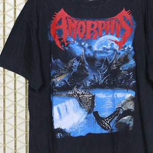 Amorphis T-Shirt, Vintage seltenes T-Shirt, Metall Kinder von Bodom Anathema Moonspell Wiege des Schmutzes Dimmu Borgir Opeth Paradise Lost