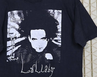 The Cure vintage zeldzaam T-shirt, Lullaby, zwart T-shirt, Robert Smith, The Glove, Siouxsie and the Banshees, Disintegration, 1980s 1989