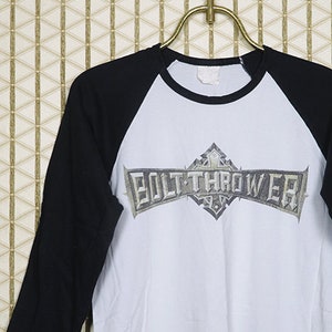 Bolt Thrower shirt, black white ringer t-shirt, death metal, Benediction, Carcass, Entombed, Morbid Angel, Napalm Death, Bathory, baseball