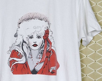 Stevie Nicks t-shirt vintage rare shirt Fleetwood Mac Other Side Mirror 1989 1980s white