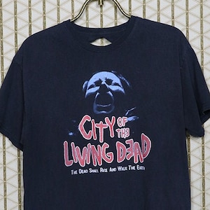 City of the Living Dead, horror movie T-shirt, Lucio Fulci, zombie cult film Zombi monster Giallo Lamberto Bava George Romero Beyond