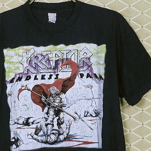 Kreator t-shirt, vintage rare tee shirt, thrash metal, Sodom Destruction Tankard Venom Overkill Testament Exodus, Endless Pain