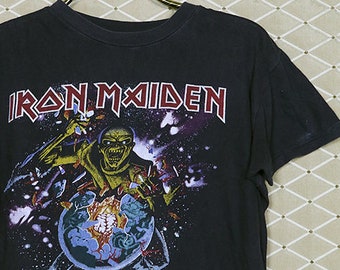 Iron Maiden Tシャツ Iron Maiden Shirt, 1983 World Piece of Mind Beast Run T-shirt