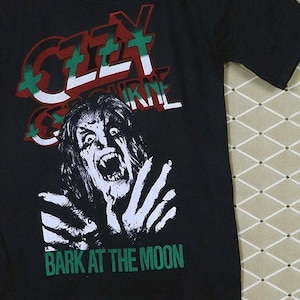 Ozzy t-shirt 1980s vintage rare concert tour tee shirt Black Sabbath Osbourne Alice Cooper Kiss Motorhead Motley Crue AC/DC Bark At The Moon