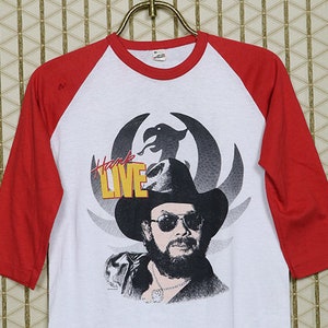 Hank Williams Jr t-shirt, vintage rare soft thin tee shirt tour, Willie Nelson Lynyrd Skynyrd Johnny Cash Waylon Jennings Screen Stars