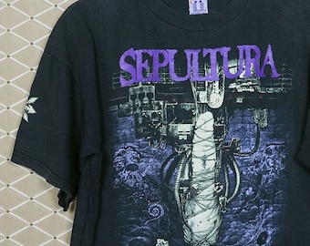 90s SEPULTURA ツアーtシャツ New 90's Sepultura Third World Posse 1992 Tour Band Tee