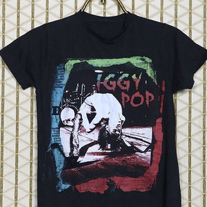 Iggy Pop T-shirt, Vintage Rare Tee Shirt, Stooges, Faded Black Tee