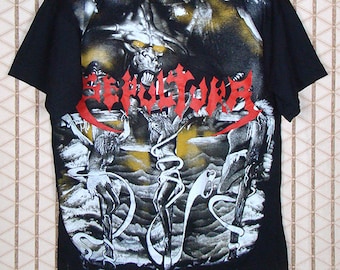Vintage 1993 Overkill I Hear Black US Tour '93 T Shirt Size XL (W