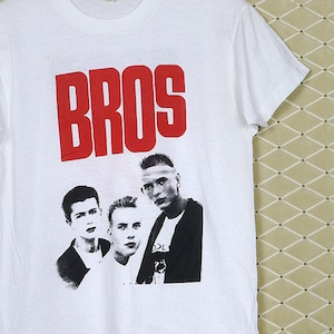 BROS t-shirt, vintage rare soft thin Screen Stars tee shirt 1980s New Wave Erasure Depeche Mode Bronski Beat Pet Shop Boys Wham Culture Club