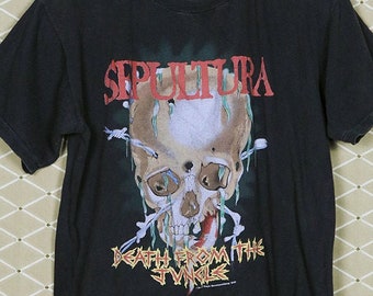 OVER KILL ツアーTシャツ Lサイズ I HEAR BLACK レア Vintage 1993 Overkill I Hear Black US Tour '93 T Shirt Size XL (W