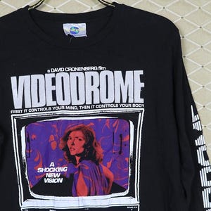 Videodrome shirt, vintage rare horror movie t-shirt, Twin Peaks Eraserhead Blue Velvet Lost Highway Suspiria Scanners American Psycho cult