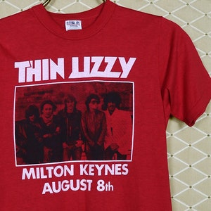 Thin Lizzy t-shirt vintage rare tee shirt Motorhead Led Zeppelin Black Sabbath Deep Purple Whitesnake T.Rex Slade Mud Sweet tour red 70s 80s