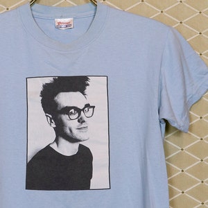 Morrissey t-shirt, Smiths vintage rare blue shirt, Joy Division Cure Siouxsie Banshees Blur Nick Cave Elliott Smith Pixies Interpol Jam image 1
