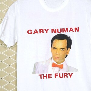 Gary Numan tour shirt, 1985 vintage rare T-shirt, soft thin New Wave gothic, New Order Kraftwerk Devo Depeche Mode Yaz, 1980s concert