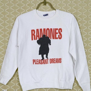 Ramones shirt, vintage rare sweatshirt t-shirt, hardcore punk, Misfits Cramps Dead Kennedys Clash Replacements Damned Buzzcocks, white