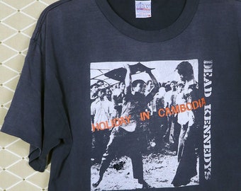 Dead Kennedys shirt, vintage rare T-shirt Ramones Bad Brains Minor Threat Exploited Circle Jerks Suicidal Tendencies Holiday In Cambodia,