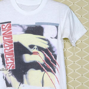 Scorpions tour shirt 1988 vintage rare t-shirt Kiss Motley Crue Saxon Manowar Ratt Whitesnake Accept UFO heavy metal concert white soft thin