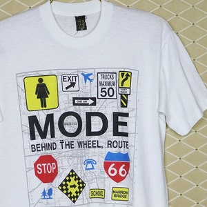 Depeche Mode shirt, vintage rare T-shirt, New Order Kraftwerk Devo Gary Numan Erasure Yaz Yazoo 1980s 80s 1988 New Wave Route 66 white