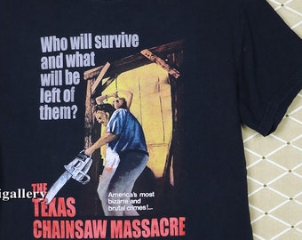 Texas Chainsaw Massacre shirt Leatherface horror movie vintage rare T-shirt Halloween Friday 13th Michael Myers Jason Voorhees Tobe Hooper