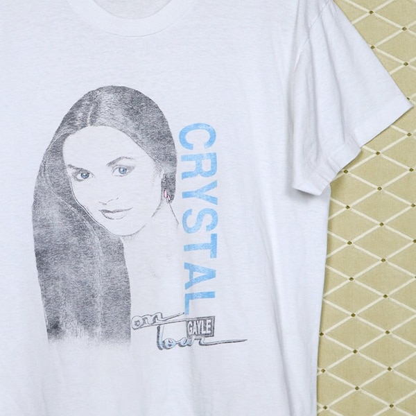 Crystal Gayle shirt, vintage rare t-shirt, Dolly Parton Cher Loretta Lynn Dusty Springfield Linda Ronstadt Rosanne Cash Johnny Willie Nelson