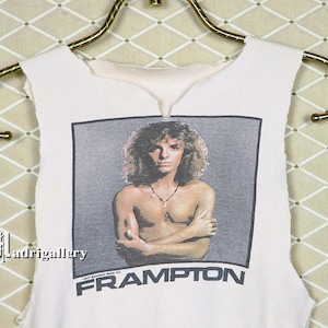 Peter Frampton 1977 t-shirt, 70er Jahre Vintage seltenes Hemd Kiss Fleetwood Mac Ausländer Günstige Trick Wer Bad Company Ted Nugent Adler