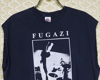 Fugazi shirt, vintage rare t-shirt punk rock, Dag Nasty Bad Brains Religion Minor Threat Anti Flag Circle Jerks Minutemen Melvins, Repeater
