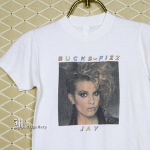 Bucks Fizz t-shirt vintage rare shirt New Wave Erasure Depeche Mode Bronski Beat Pet Shop Boys Wham Culture Club Adam Ant soft thin white