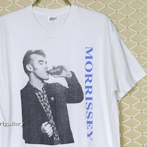 Morrissey t-shirt, vintage rare white shirt, The Smiths Joy Division Cure Siouxsie Banshees Blur Nick Cave Elliott Smith Pixies Interpol Jam