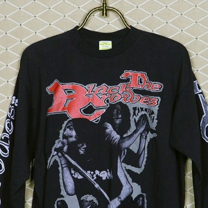 Black Crowes T-shirt, vintage rare long sleeve shirt, Rolling Stones Led Zeppelin Who Allman Brothers Bad Company Aerosmith Phish