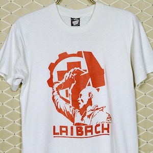 Laibach t-shirt, vintage rare off white tee shirt Coil Skinny Puppy Einsturzende Neubauten Borghesia KMFDM Death in June Wumpscut Current 93