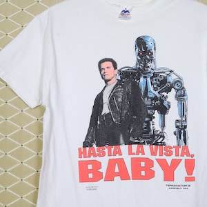 TERMINATOR 2 shirt, vintage rare T-shirt Bladerunner Total Recall Alien Species Sci-Fi movie horror science fiction T2 Arnold Schwarzenegger