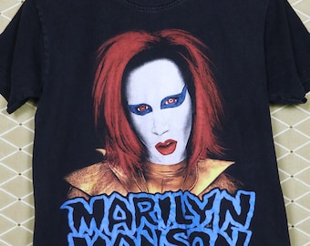 Marilyn Manson t-shirt, vintage rare shirt punk goth gothic metal, Cradle of Filth Christian Death Alien Fiend Rob Zombie Alice Cooper