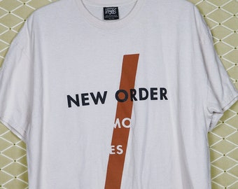 New Order t-shirt, Joy Division, vintage sällsynt benvit t-shirt, Depeche Mode Kraftwerk Human League Yazoo Kate Bush Chris Cosey New Wave